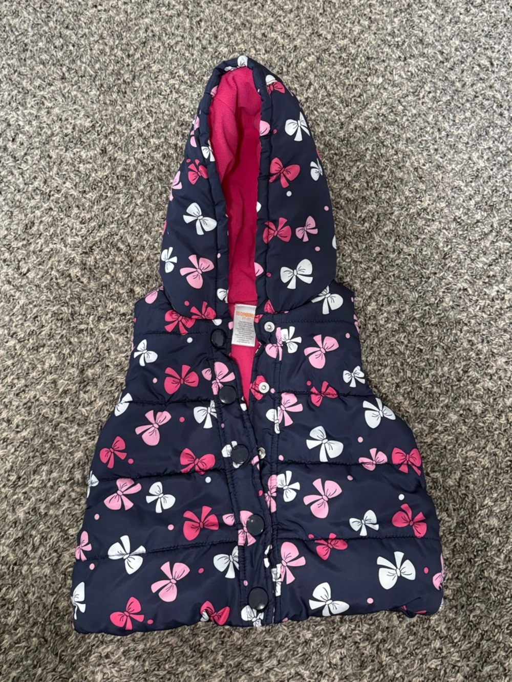 Gymboree Bright Pink Fleece Hoodie Vest
